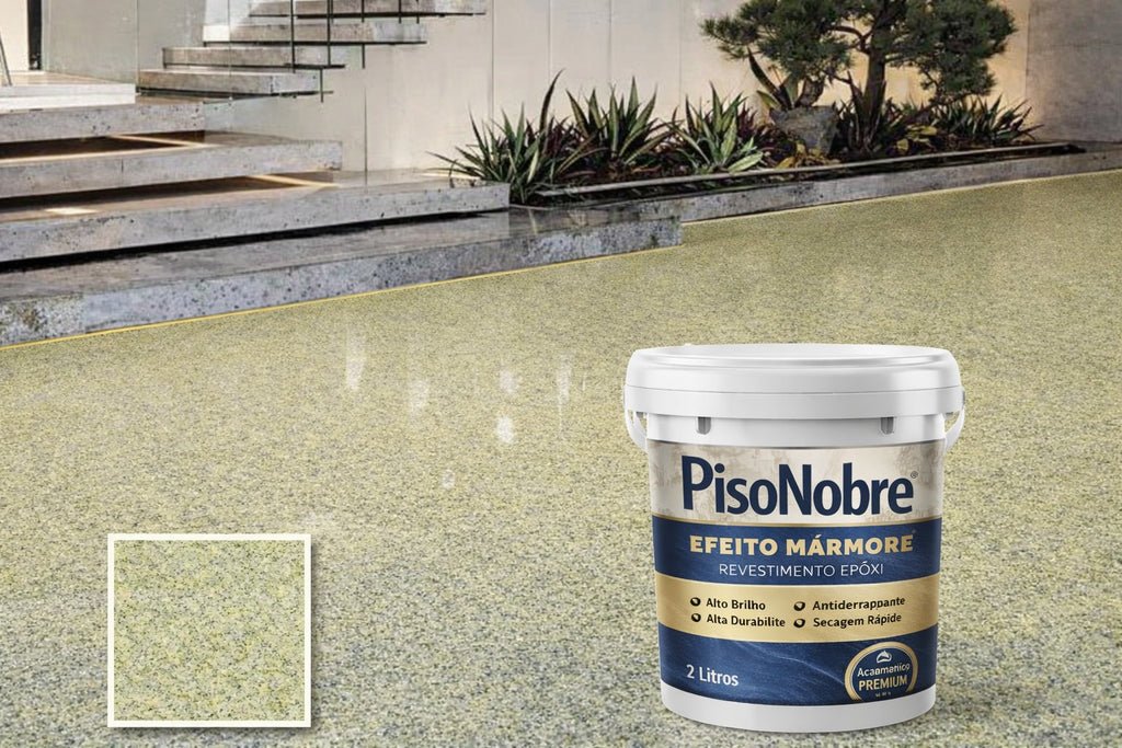 Piso Nobre: Revestimento Epóxi Efeito Mármore – Alto Brilho e Alta Durabilidade