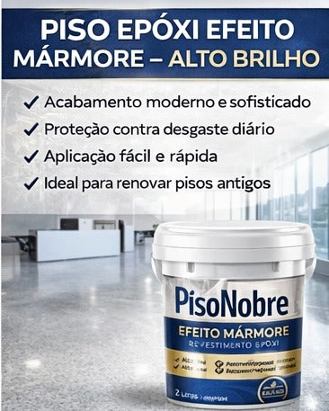 Piso Nobre: Revestimento Epóxi Efeito Mármore – Alto Brilho e Alta Durabilidade